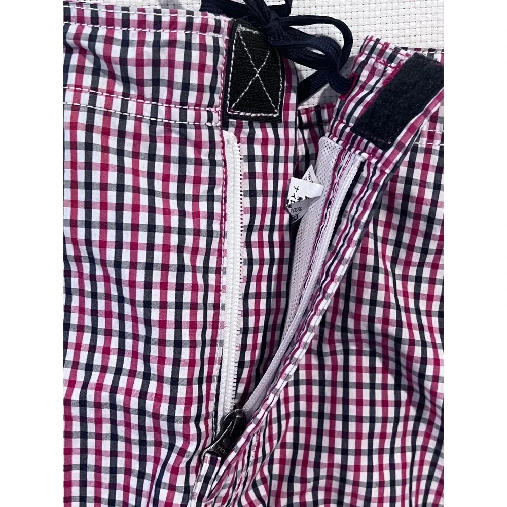 LL Bean Mens 40W Vacationland Swim Short Plaid Cargo Preppy NWT‎